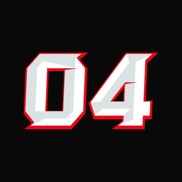 Vector de diseño de carreras de números 04