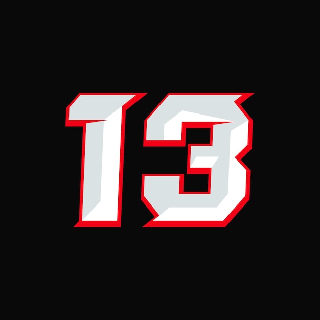 Vector de diseño de carreras de números 13