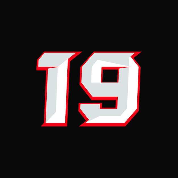 Vector de diseño de carreras de números 19