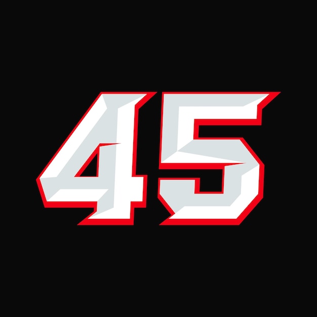 Vector de diseño de carreras de números 45
