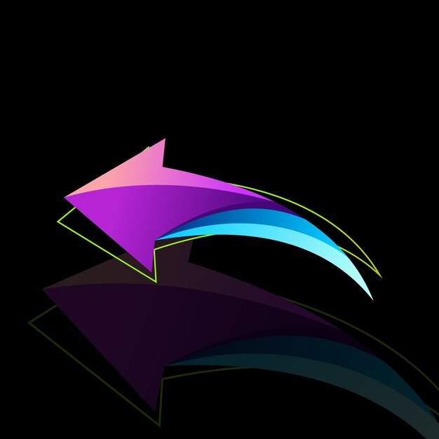 Vector de diseño colorido flecha moderna