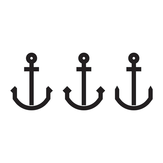 Vector de diseño del conjunto de íconos de anclaje