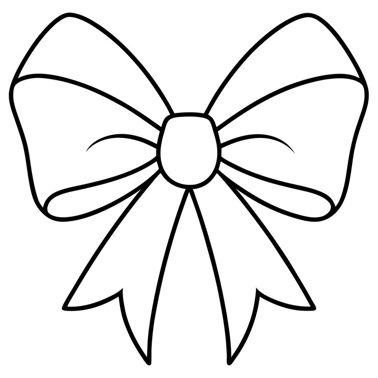 Un vector de diseño de contorno de arco de coquete de Navidad