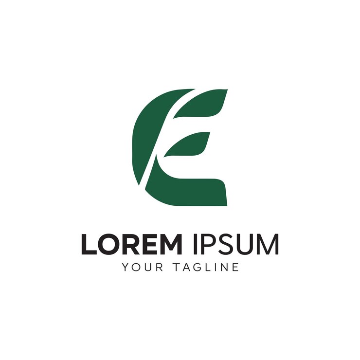Vector vector de diseño creativo de la letra inicial e del logotipo