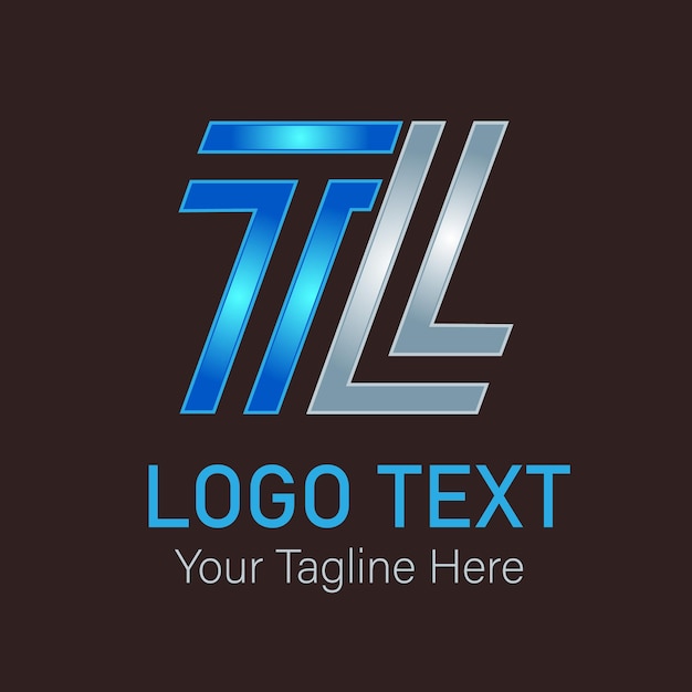 Vector de diseño creativo de la letra T y L del logotipo