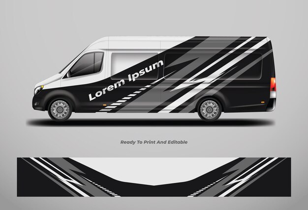 Vector de diseño deportivo de envoltura de coche