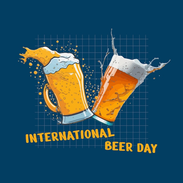 vector de diseño del día internacional de la cerveza