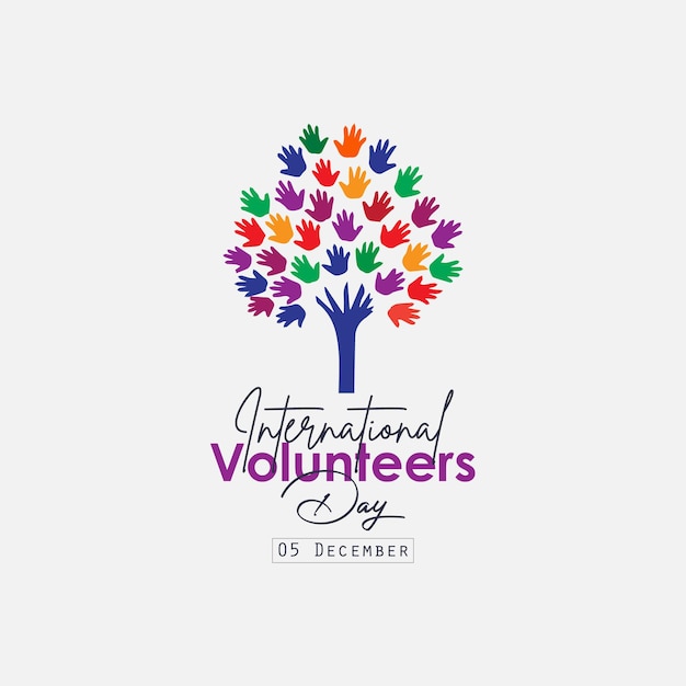 Vector Diseño del Día Internacional de los Voluntarios
