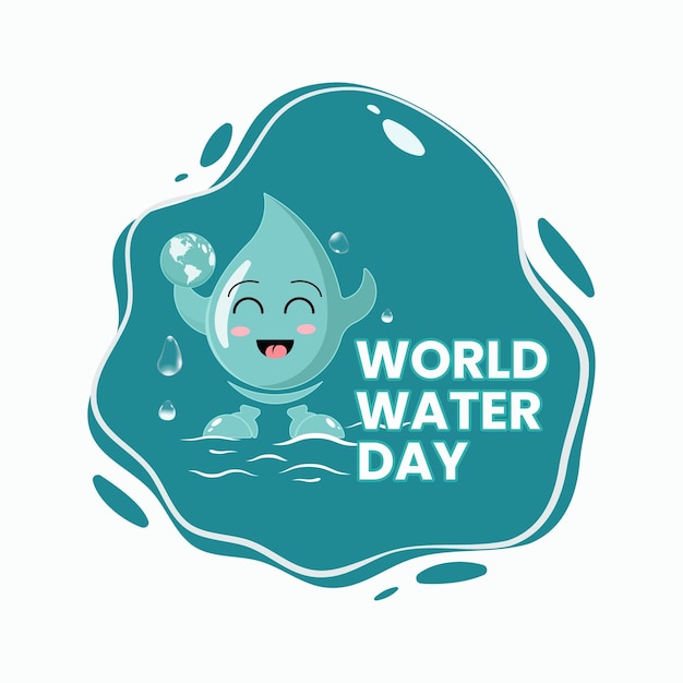 Vector de diseño del día mundial del agua.