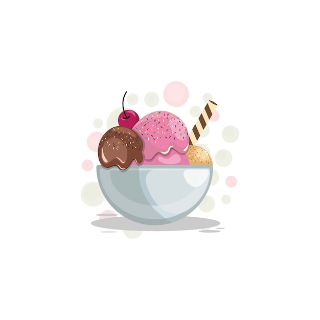 Vector de diseño de dibujos animados de helados