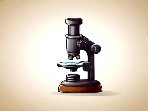 Vector vector de diseño de dibujos animados de microscopio aislado aislado