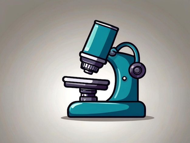 Vector de diseño de dibujos animados de microscopio aislado aislado