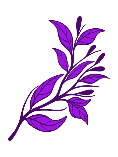 vector de diseño de elemento de hoja orgánica