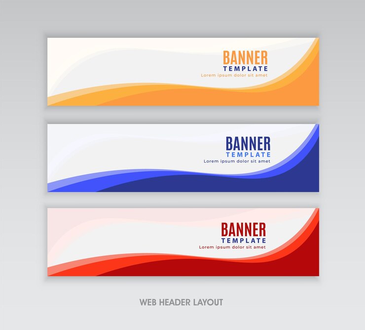 Vector para un diseño de encabezado web promocional moderno
