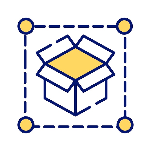 Vector de diseño de envases estilo moderno listo para usar icono