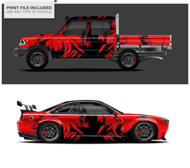 Vector de diseño de envoltura de automóviles de carreras Fondo de carreras de rayas abstractas gráficas