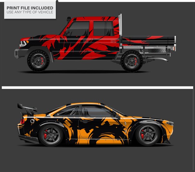 Vector de diseño de envoltura de automóviles Gráficos