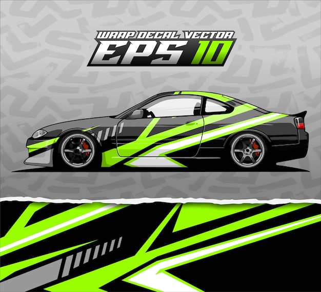Vector de diseño de envoltura de automóviles de librea