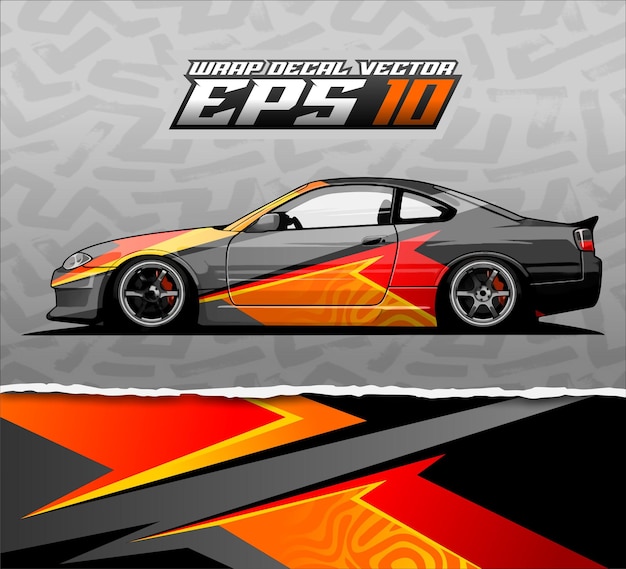 Vector de diseño de envoltura de automóviles de librea
