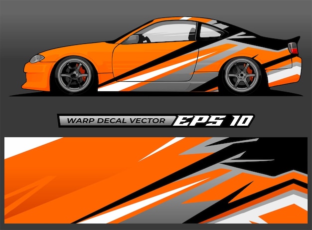 Vector de diseño de envoltura de automóviles de librea