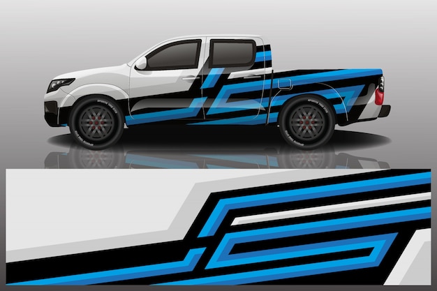 vector de diseño de envoltura de calcomanía de carro de carro