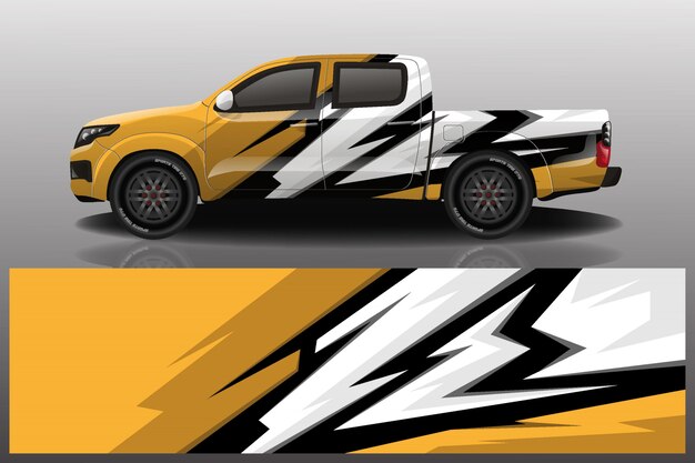 vector de diseño de envoltura de calcomanía de carro de carro