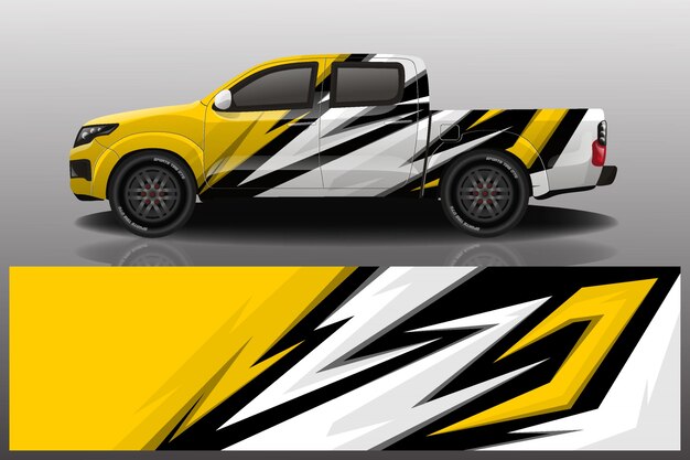 vector de diseño de envoltura de calcomanía de carro de carro