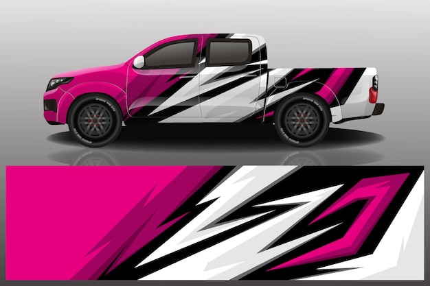 vector de diseño de envoltura de calcomanía de carro de carro