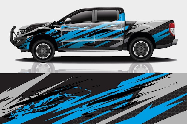 vector de diseño de envoltura de calcomanía de coche deportivo