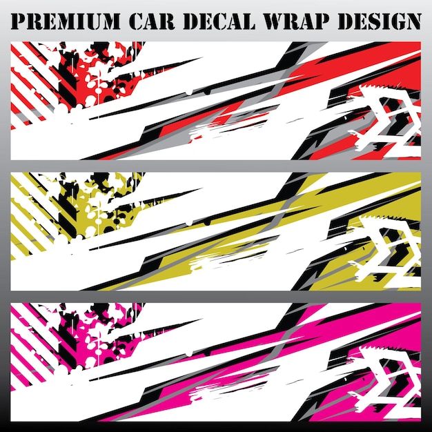 vector de diseño de envoltura de calcomanía de coche deportivo