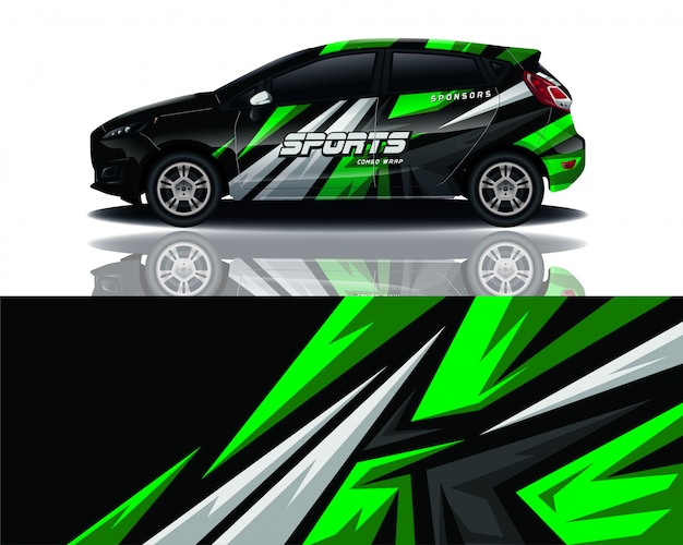 vector de diseño de envoltura de calcomanía de coche