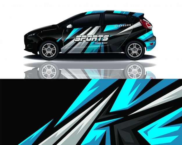 vector de diseño de envoltura de calcomanía de coche