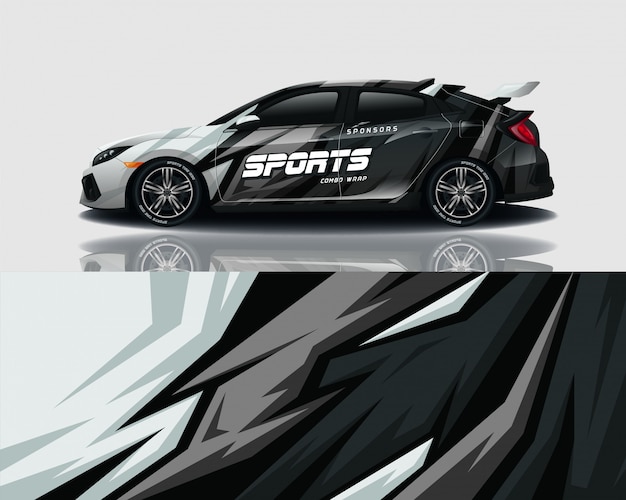 vector de diseño de envoltura de calcomanía de coche