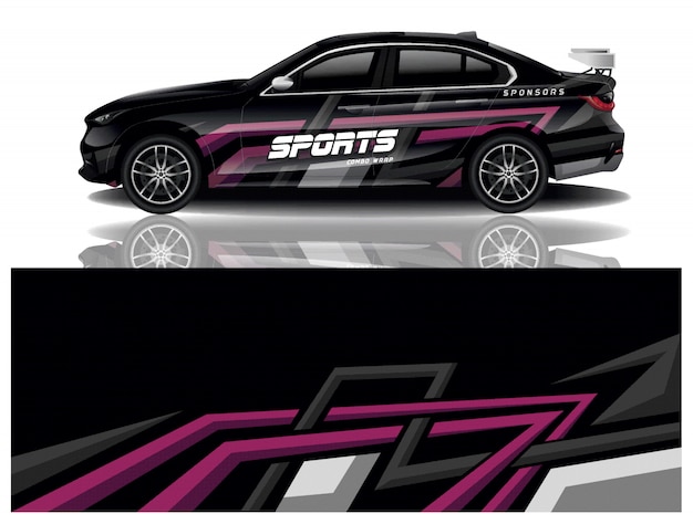 vector de diseño de envoltura de calcomanía de coche