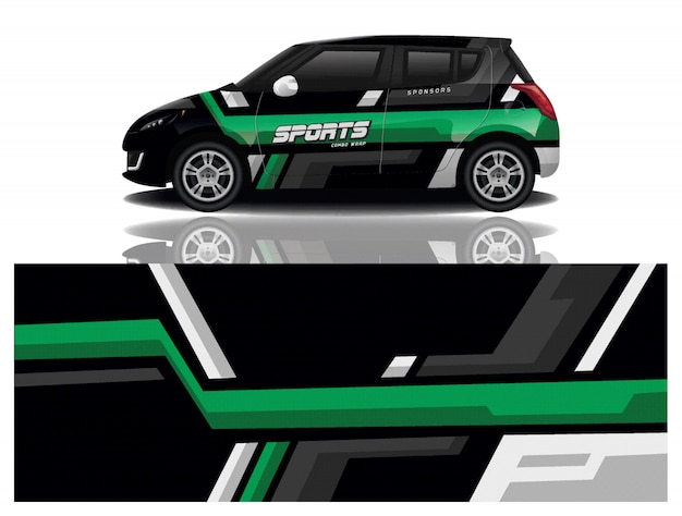 vector de diseño de envoltura de calcomanía de coche