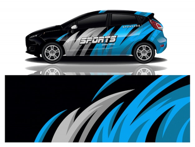 vector de diseño de envoltura de calcomanía de coche
