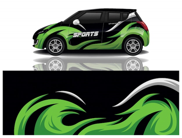 vector de diseño de envoltura de calcomanía de coche