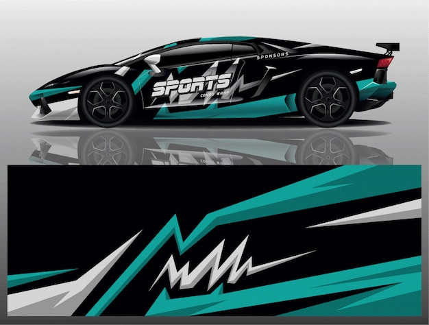 vector de diseño de envoltura de calcomanía de coche