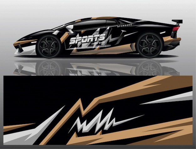 vector de diseño de envoltura de calcomanía de coche