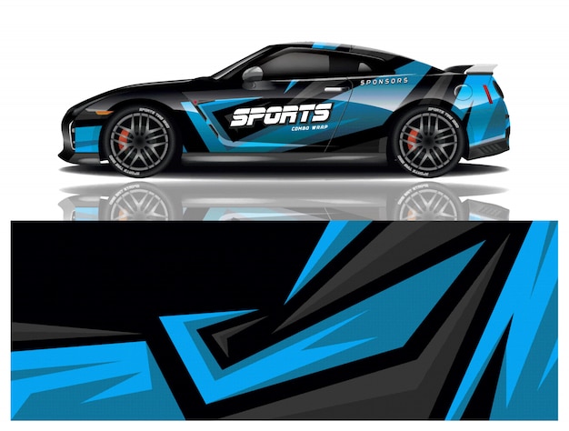 vector de diseño de envoltura de calcomanía de coche