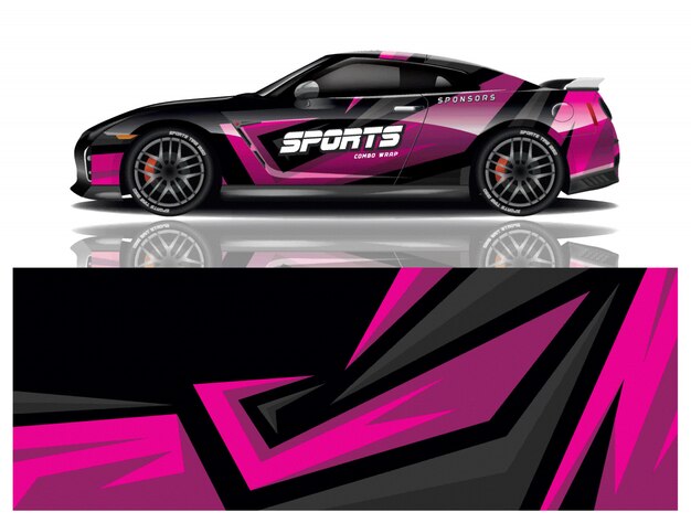 vector de diseño de envoltura de calcomanía de coche