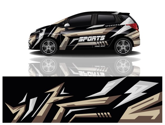 vector de diseño de envoltura de calcomanía de coche
