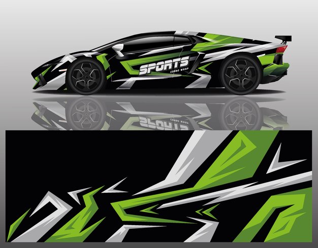 vector de diseño de envoltura de calcomanía de coche