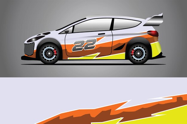 Vector de diseño de envoltura de calcomanía de coche