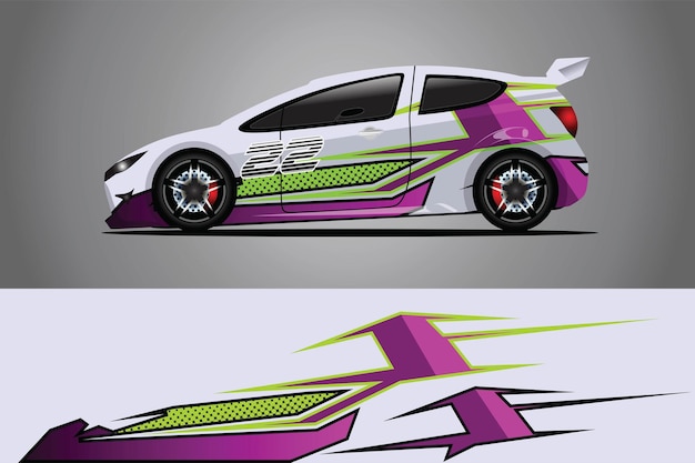 Vector de diseño de envoltura de calcomanía de coche