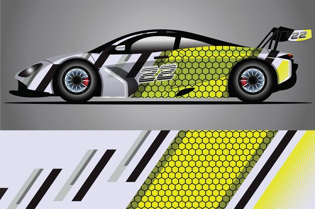 Vector de diseño de envoltura de calcomanía de coche
