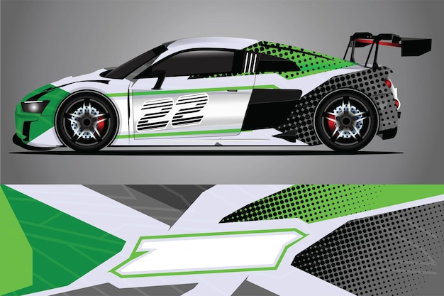 Vector de diseño de envoltura de calcomanía de coche