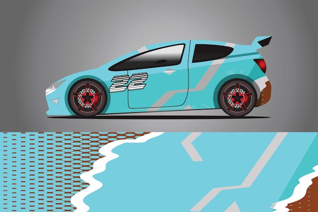 Vector de diseño de envoltura de calcomanía de coche