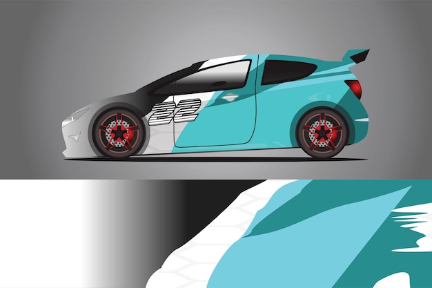 Vector de diseño de envoltura de calcomanía de coche