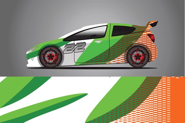 Vector de diseño de envoltura de calcomanía de coche